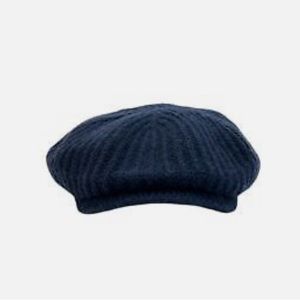 NWT, Weekend Max Mara Navy Knitted Cashmere Beret hat